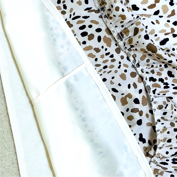 🐆 GILLI Leopard Print Tiered Dress | Tan Brown Cream | Sz L | Flowy, Feminine - Picture 5 of 6